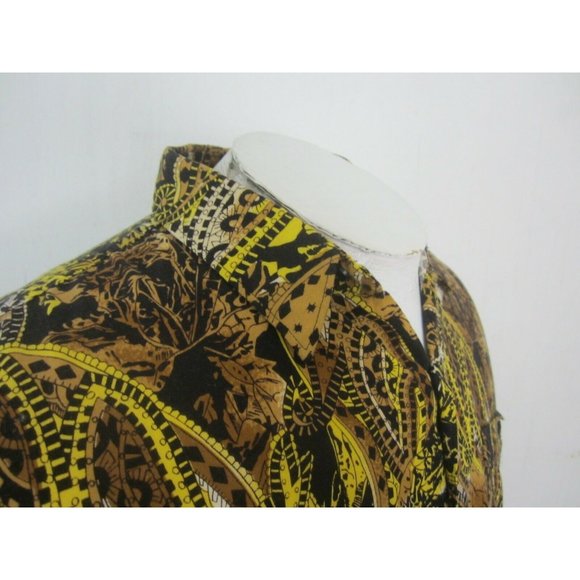 Brian Brothers vtg 1990s Men shirt PAISLEY s/s p2p 24.5 M rayon colorful as is - Picture 9 of 10